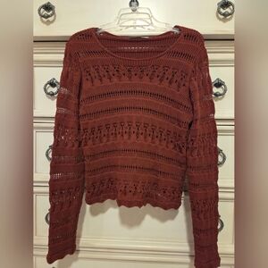 Dex Women's Brick Red Knit Sweater